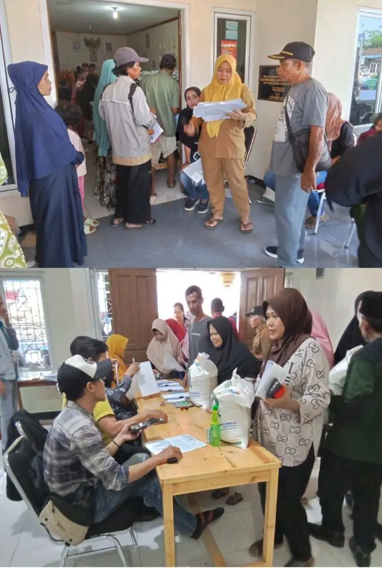 1290  KPM Warga Desa Putat Nutug Dapat Bantuan Pangan Beras