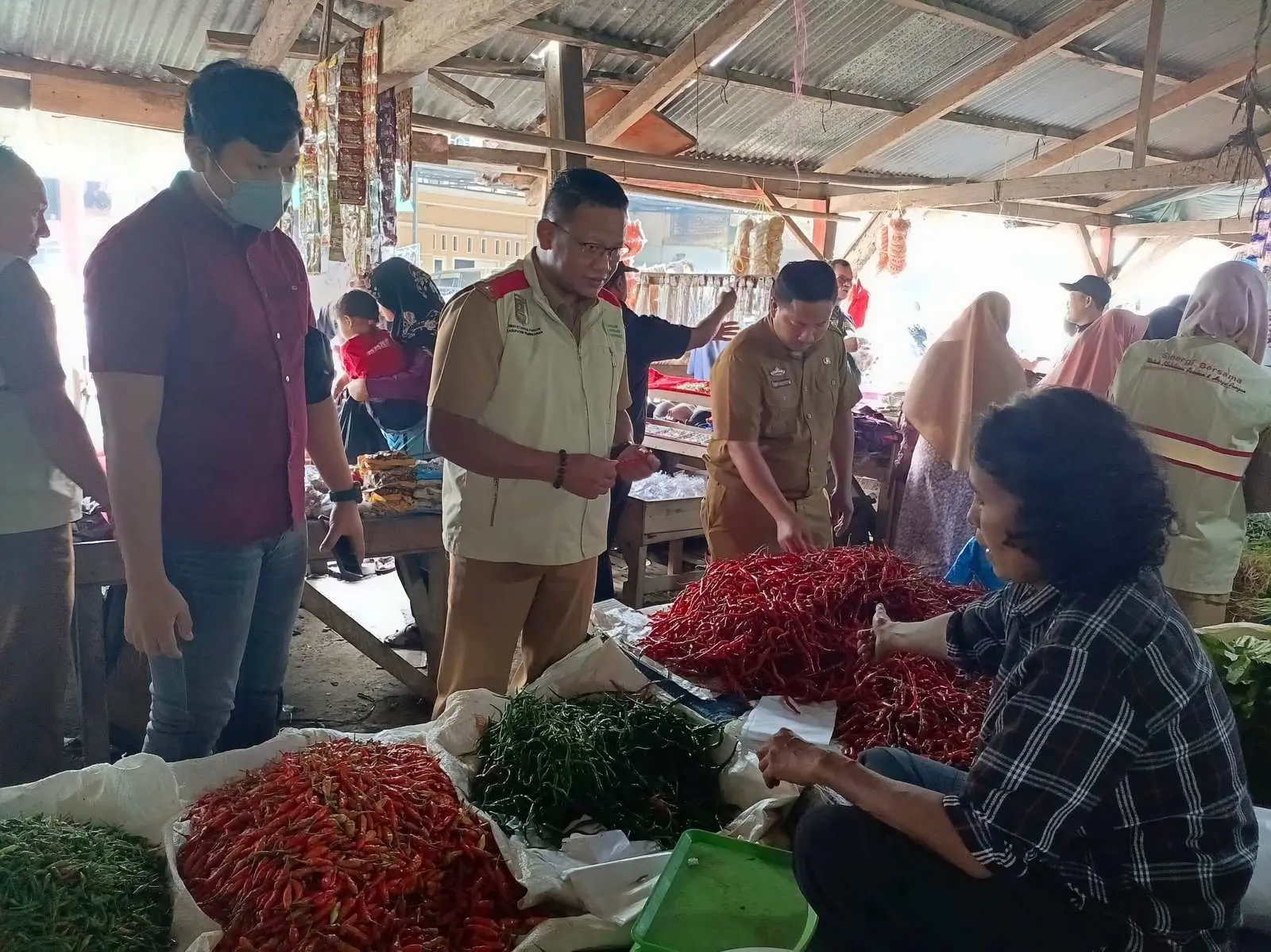 Pemkab Pesawaran Monitoring Harga Pangan Di Pasar Umbul Kluwih