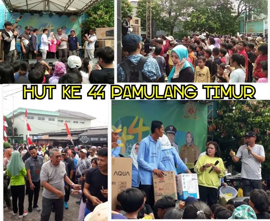 Dibuka Walikota Tangsel Ribuan Warga Pamulang Timur Ikut Meriahkan Jalan Sehat Peringati HUT Ke 44