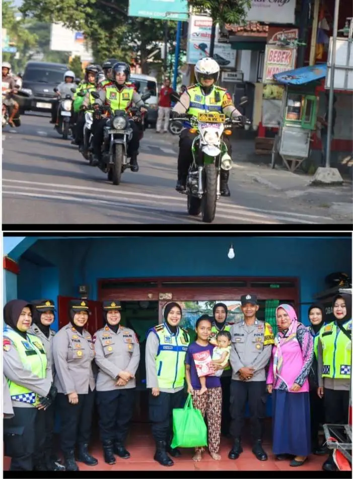 Kapolresta Cirebon Pimpin Patroli Roda Dua Berikan Bantuan Kepada Anak Asuh Stunting