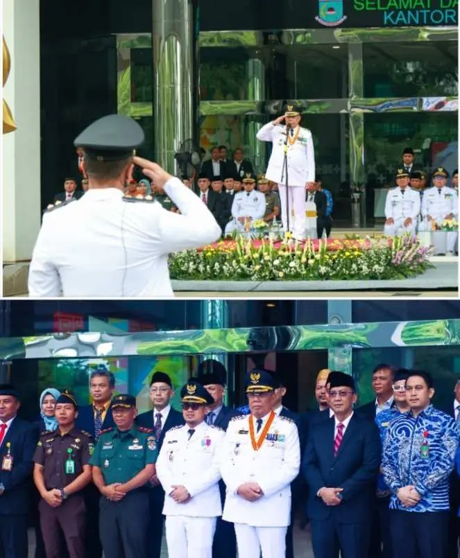 Pimpin Upacara Peringatan Hari Otonomi Daerah XXVIII, Benyamin Davnie Tekankan Pentingnya Pembangunan Ramah Lingkungan