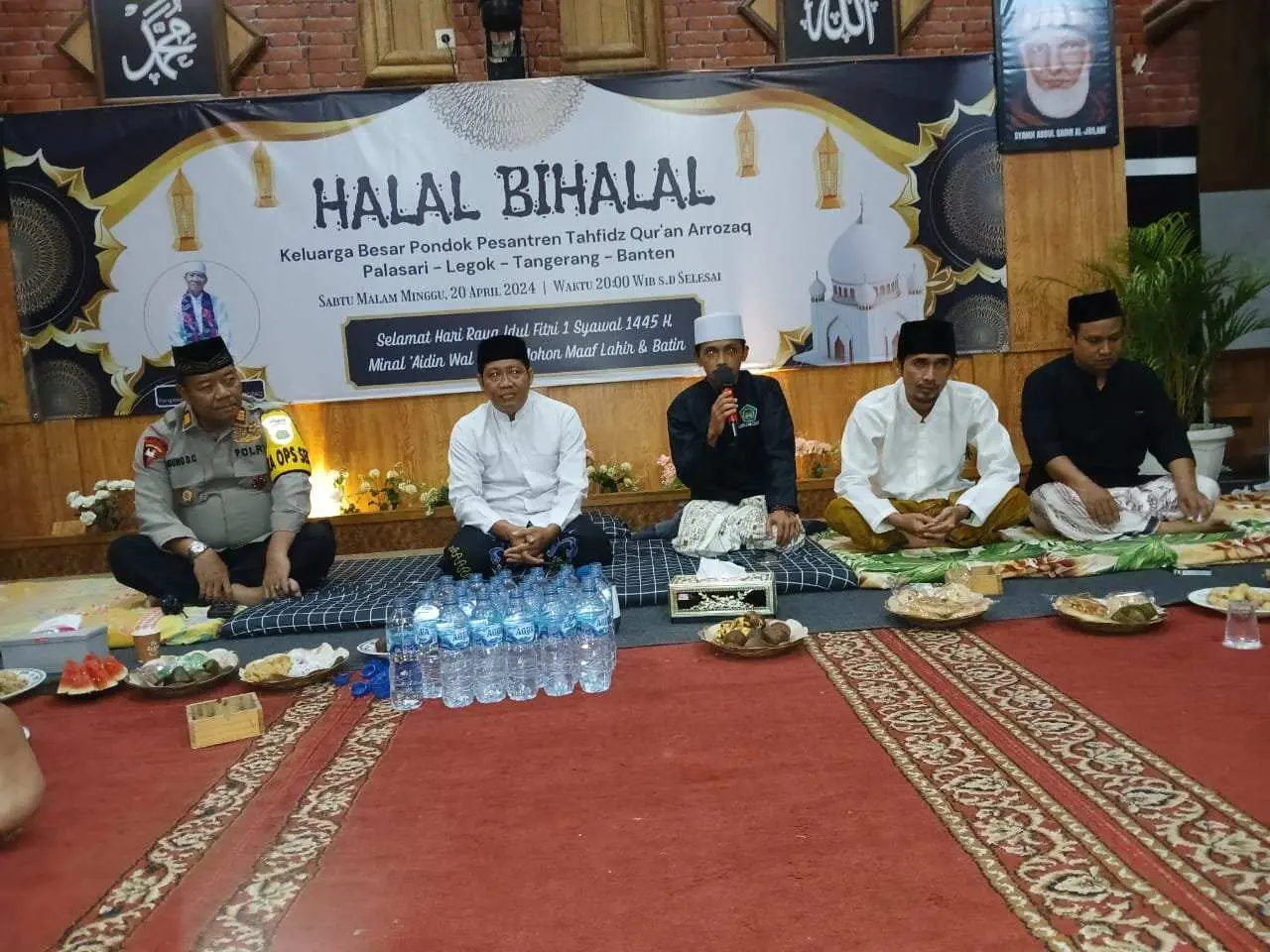 Kapolsek Legok Menghadiri Acara Halal Bihalal di Ponpes Arrozaq di Kampung Palasari
