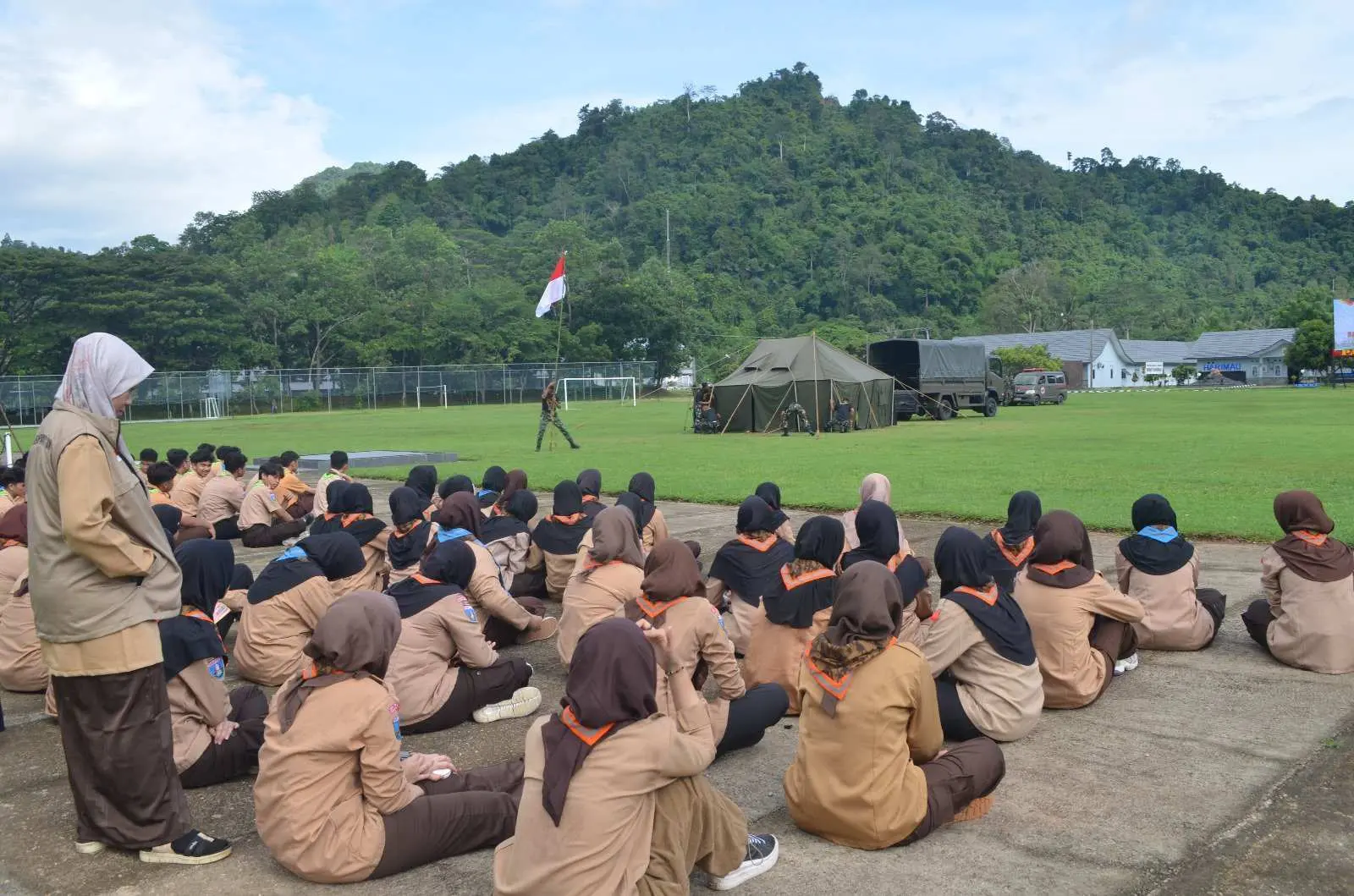 Prajurit Yonif 9 Marinir Beri Wawasan Kebangsaan Generasi Muda Pramuka Penegak Patriot