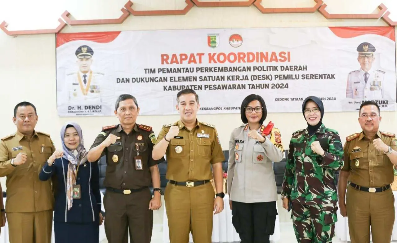 Forkompimda Pesawaran Gelar Rakor Persiapan Pemantauan Pemilu 