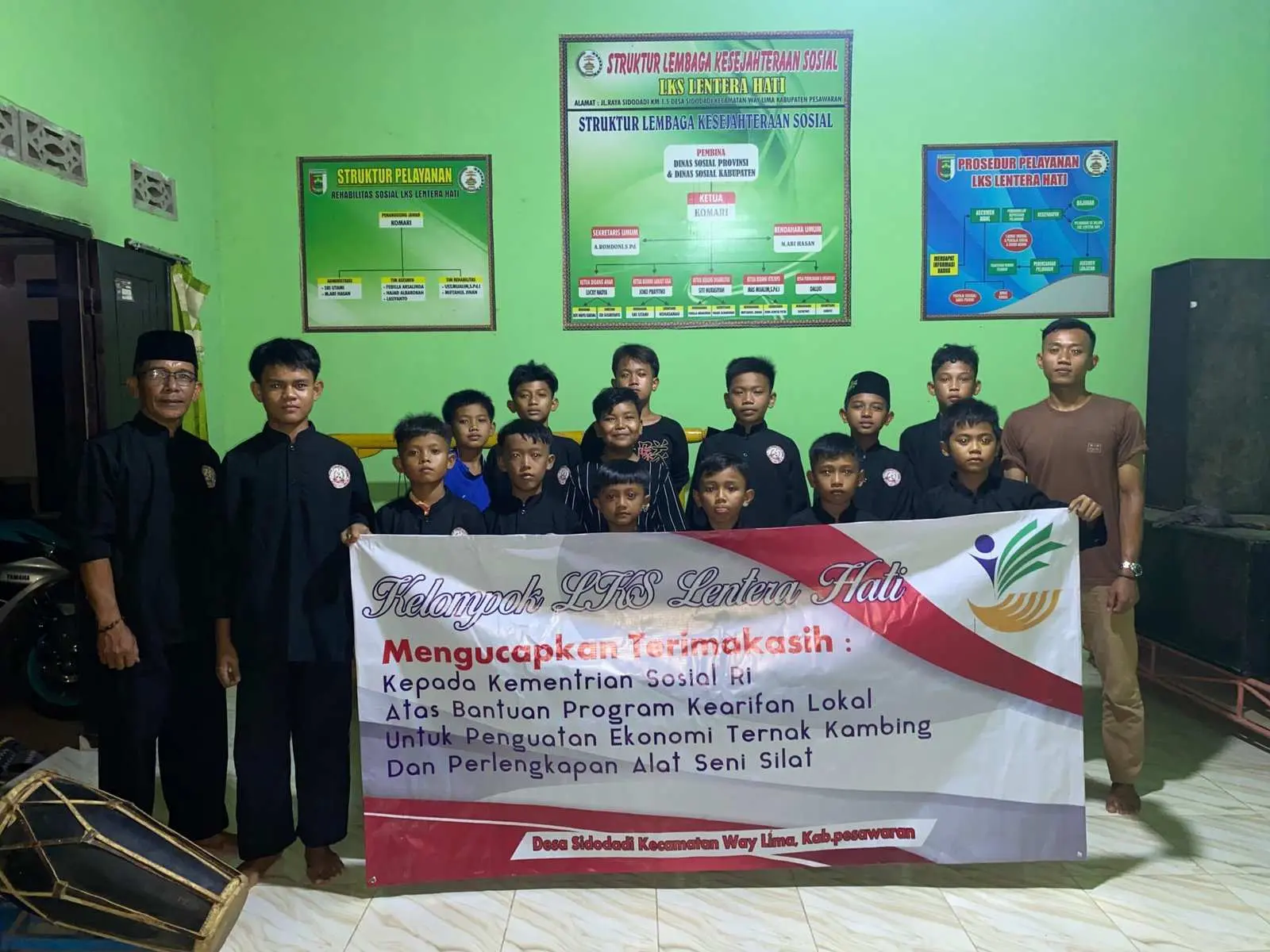 LKS Lentera Hati Desa Sidodadi Terima Bantuan Dari Kemensos RI