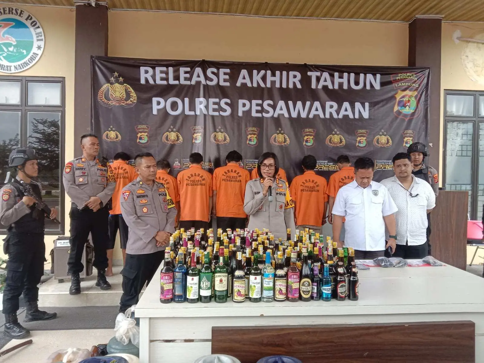 Polres Pesawaran Gelar Release Akhir Tahun 2023