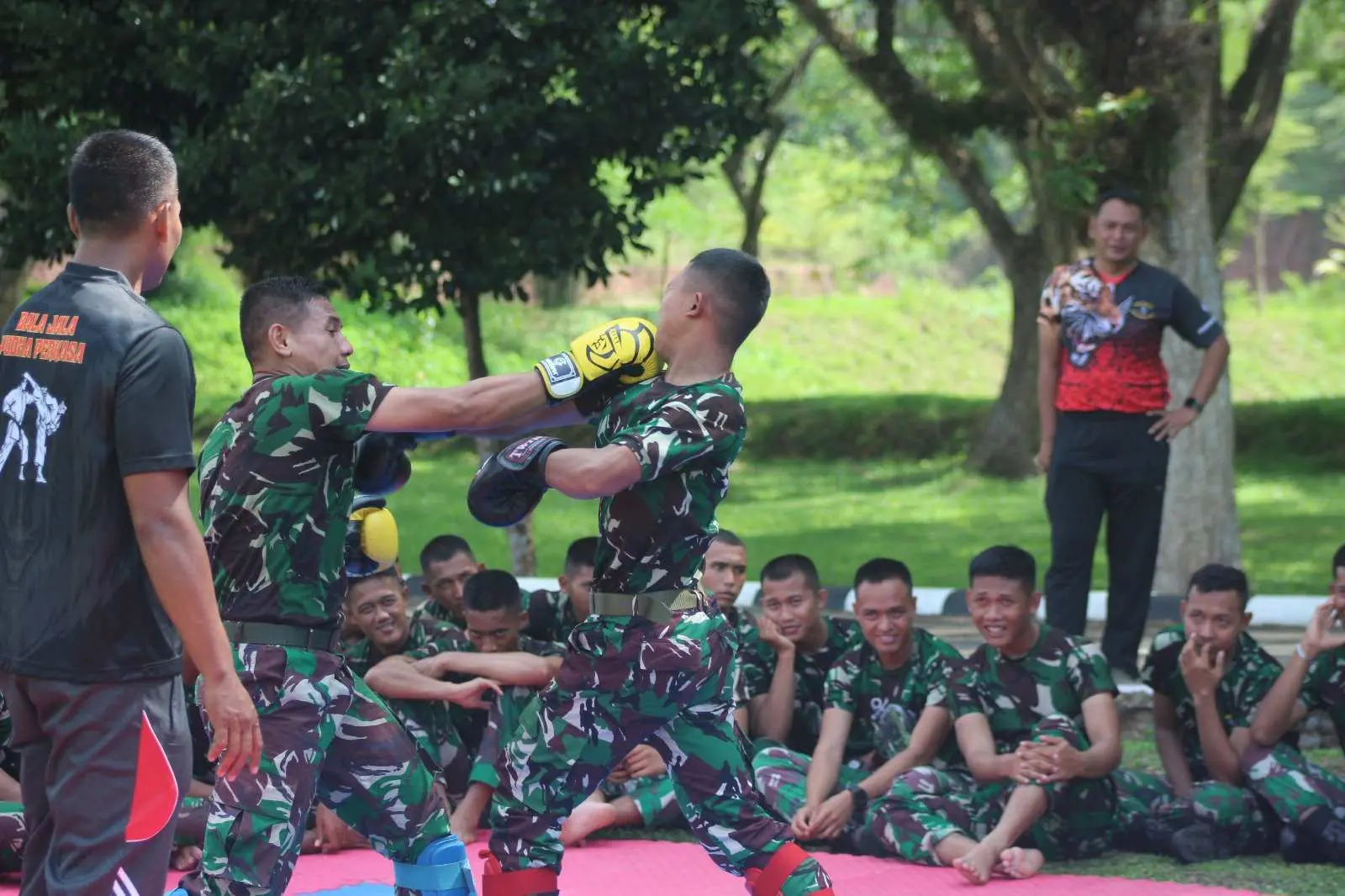 Prajurit Yonif 9 Marinir Gelar Pertandingan Beladiri Chadrick