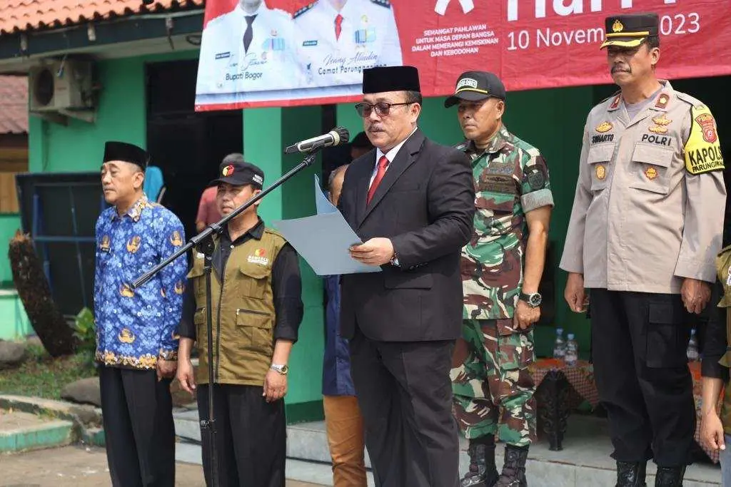 Peringatan Hari Pahlawan se Kecamatan Parungpanjang, Sekaligus Deklarasi Pemilu Damai