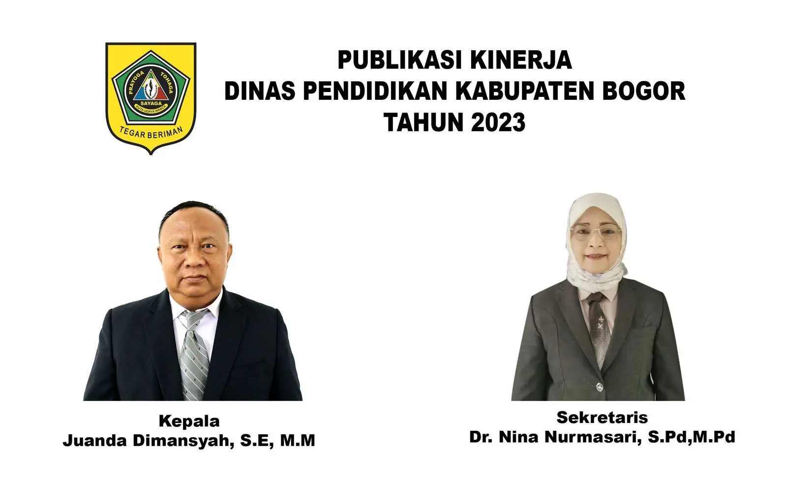 PUBLIKASI KINERJA DINAS PENDIDIKAN KABUPATEN BOGOR TAHUN 2023