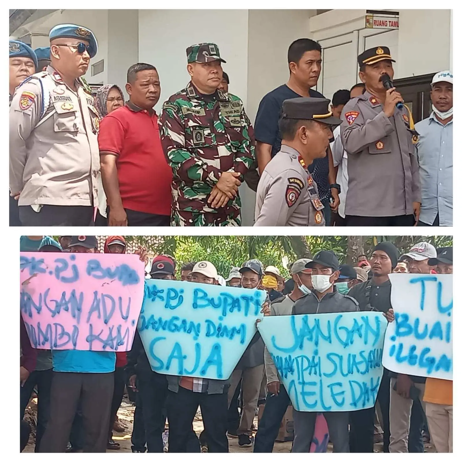 Masyarakat Tiyuh Karta Tanjung Tuntut Penghentian Pembangunan Tapal Batas