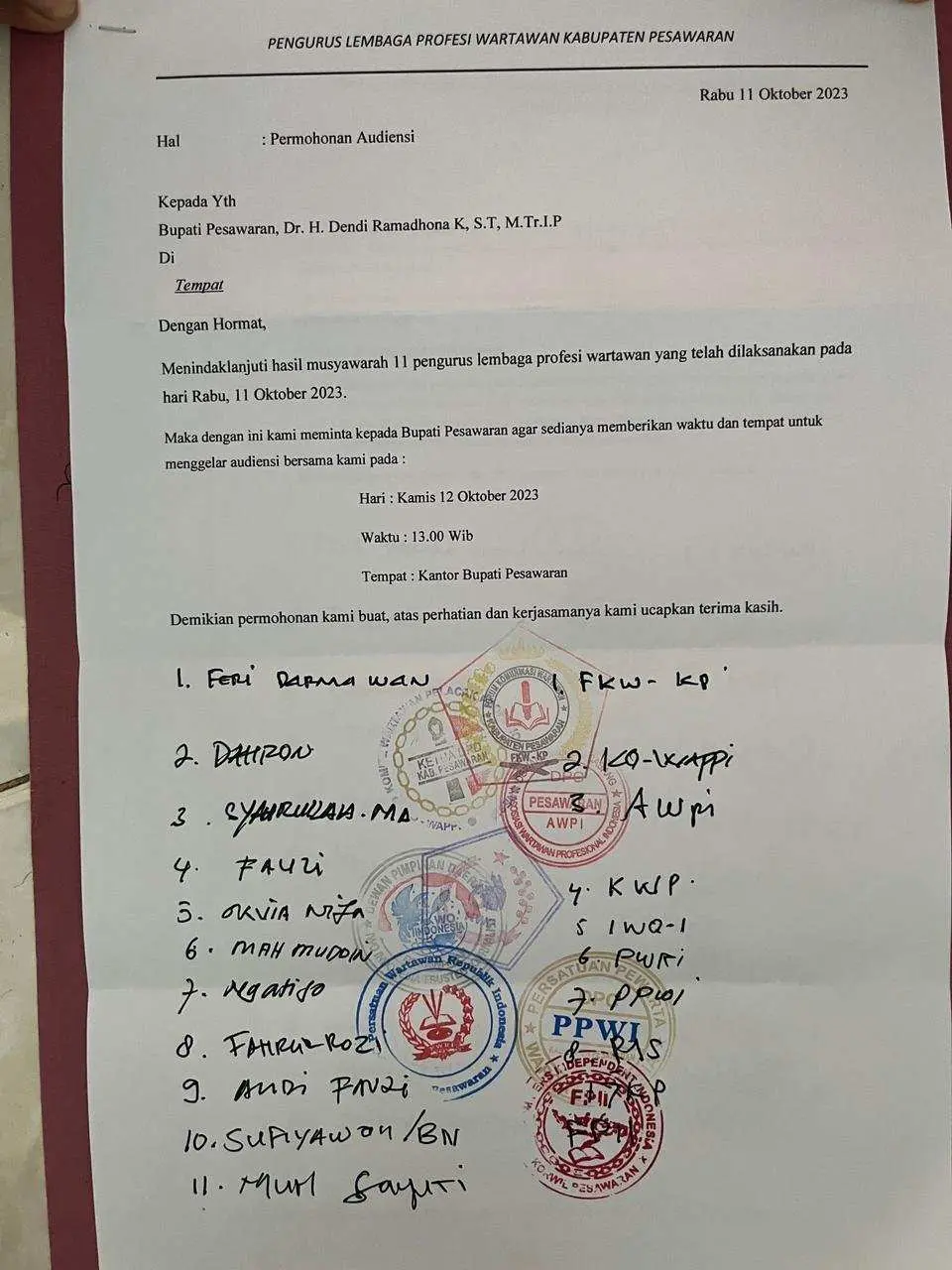 12 Organisasi Wartawan di Pesawaran Pertanyakan Peruntukan Gedung Balai Wartawan