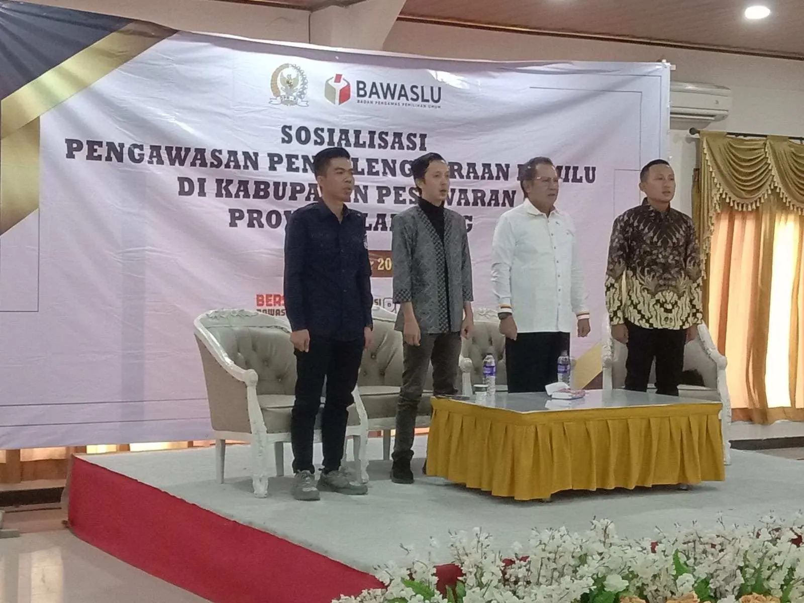 Bawaslu dan KPU Pesawaran Sosialisasikan Pemilu 2024