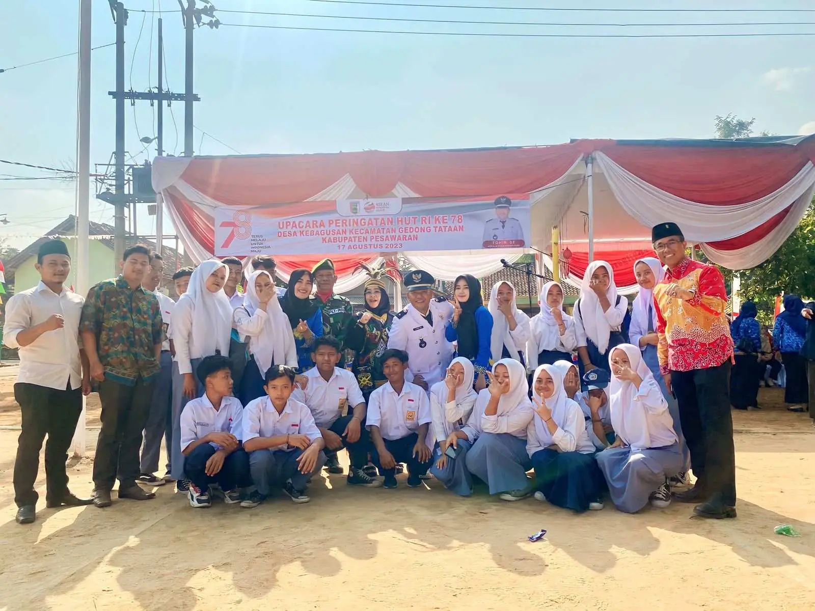 Upacara Peringatan HUT RI Ke-78 Desa Kebagusan Berlangsung Di Lapangan Way Layap 2