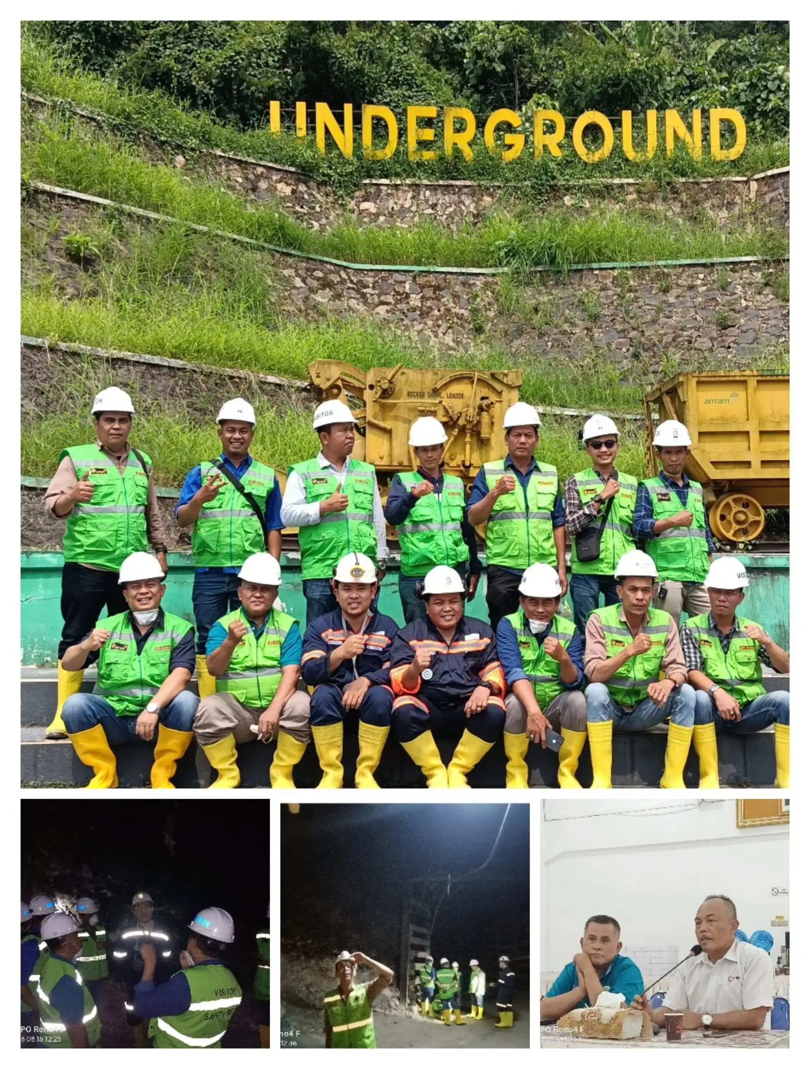 Kunker Ke PT Antam, Anggota PWI Kabupaten Bogor Tengok Langsung Proses Penambangan Emas Pongkor
