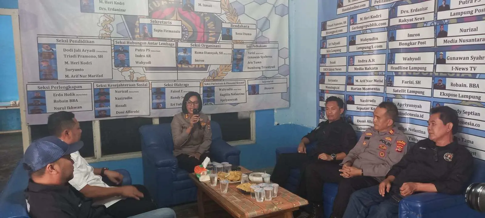 Silaturahmi Ke Kantor PWI, Kapolres Pesawaran Ajak Wartawan Jaga Kondusifitas