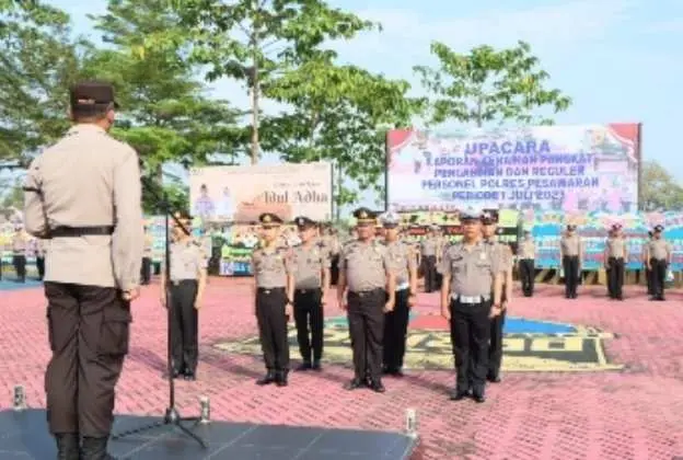 41 Personil Polres Pesawaran Naik Pangkat, Ini Daftarnya 