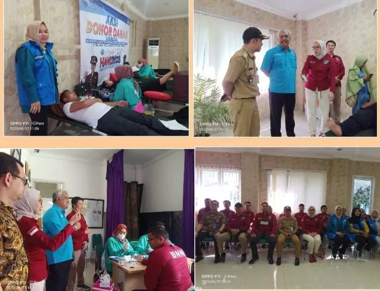 BNN Tangsel Gelar Aksi Donor Darah Dalam Rangka HANI di Kelurahan Pondok Cabe Ilir