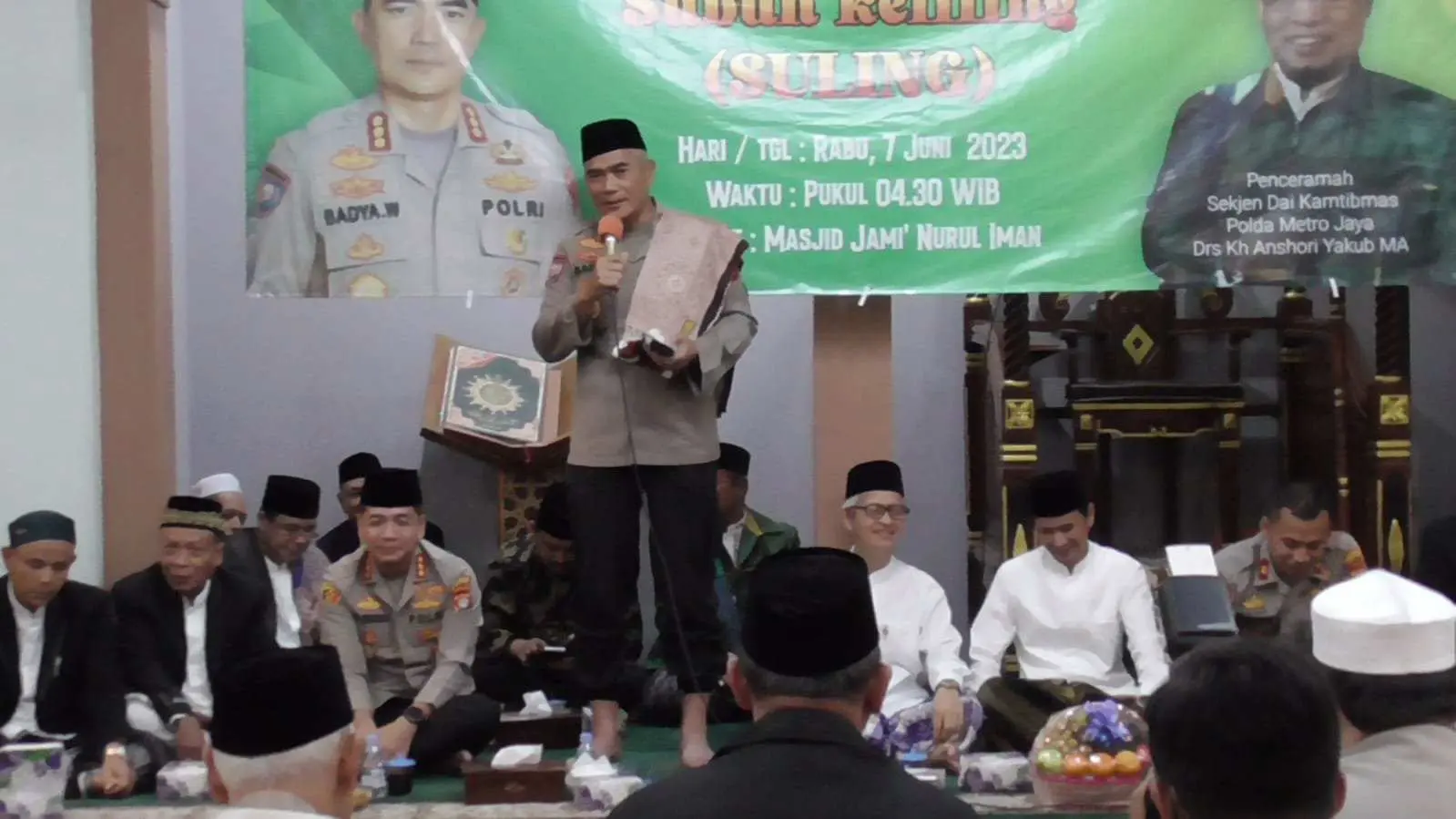 Melalui Subuh Keliling Ditbinmas Polda Metro Minta Masyarakat Tetap Jaga Keamana di Tahun Politik