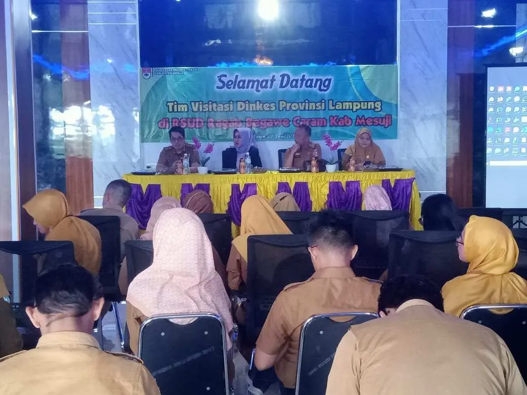 Tim Dinkes Provinsi Lampung Lakukan Visitasi Perpanjangan Izin Operasional RSUD RBC