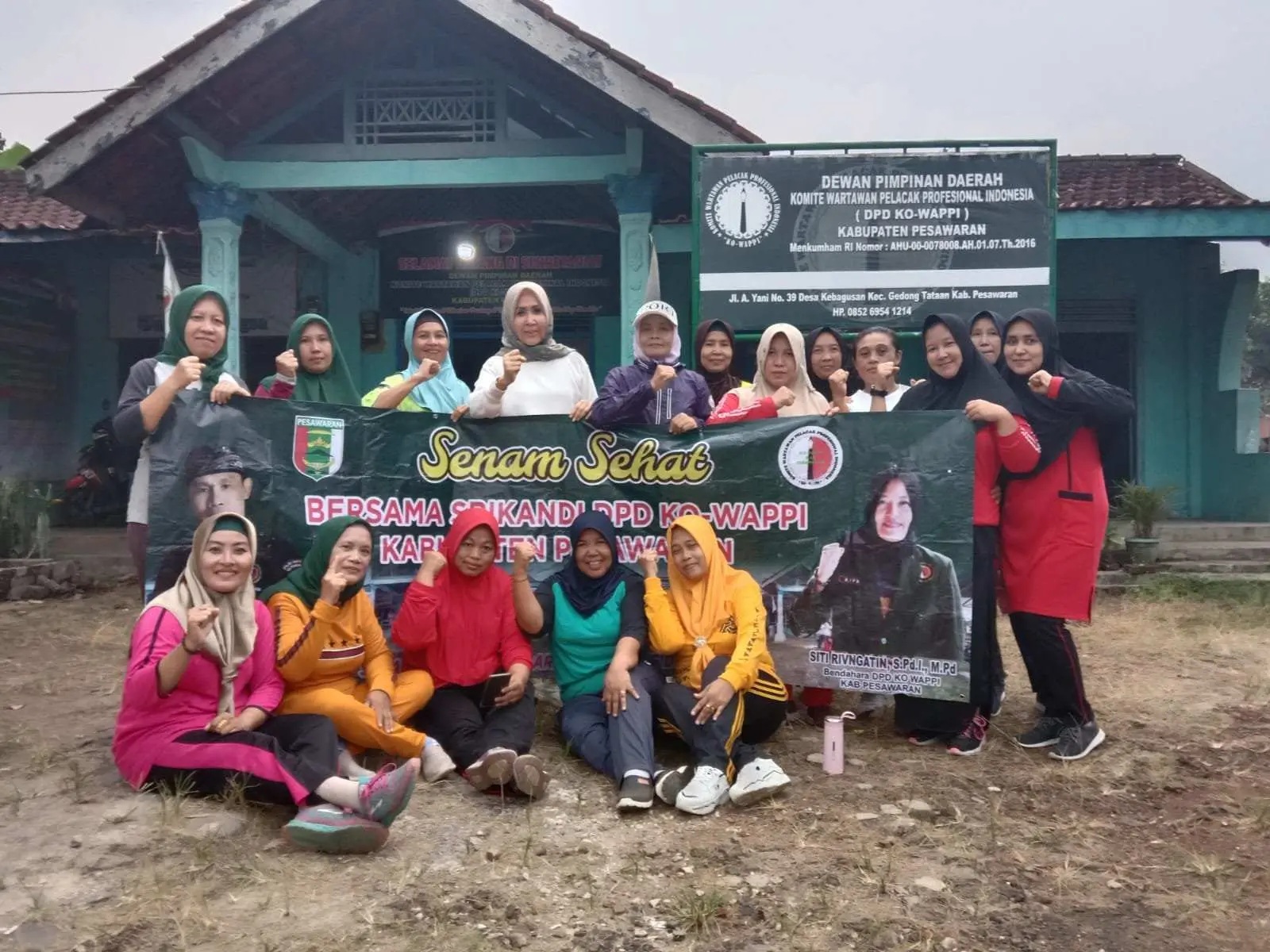Evi Susina Ikuti Senam Sehat DPD KO-WAPPI Pesawaran