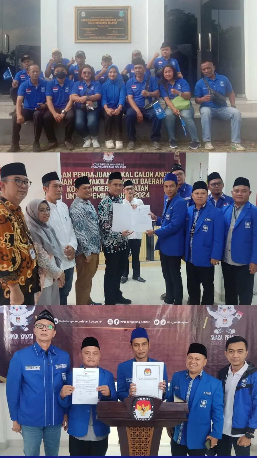 Indah Putri Apriliani Datang Ke KPU Untuk Pengajuan Calon DPRD Tangerang Selatan