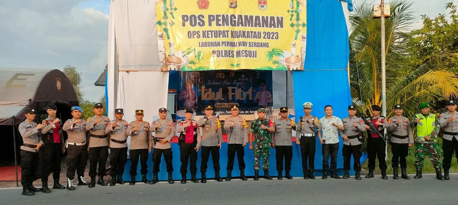 Kapolres Mesuji Beserta Jajaran, Cek Pos Pengamanan dan Pelayanan Mudik Lebaran 2023