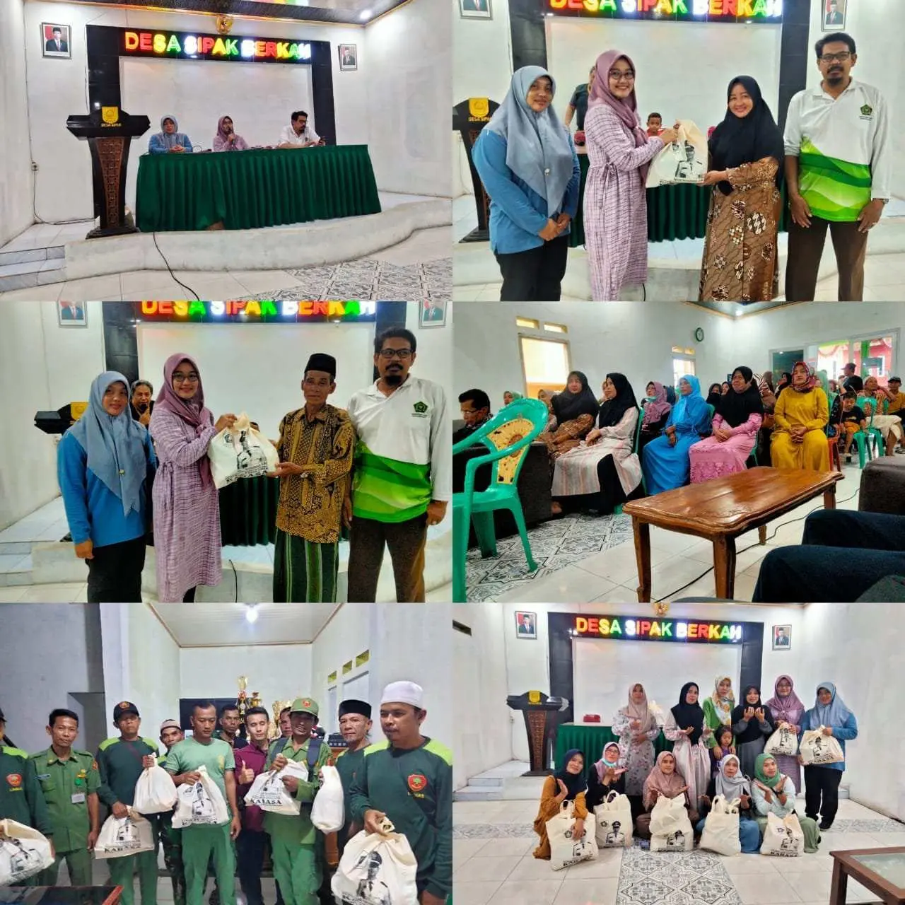 Kades Sipak Bagi-bagi Bingkisan Ke Para Perangkat Desa