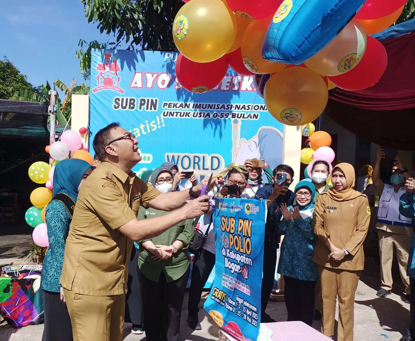 Plt Bupati Bogor Canangkan Sub PIN Polio Serentak di Perumahan Bogor Asri