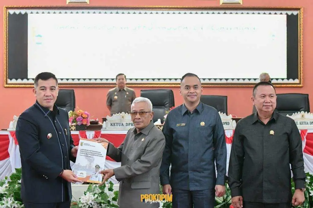 Bupati Pesawaran Beberkan Capaian Kinerja Pemerintahanya di Rapat Paripurna LKPJ 