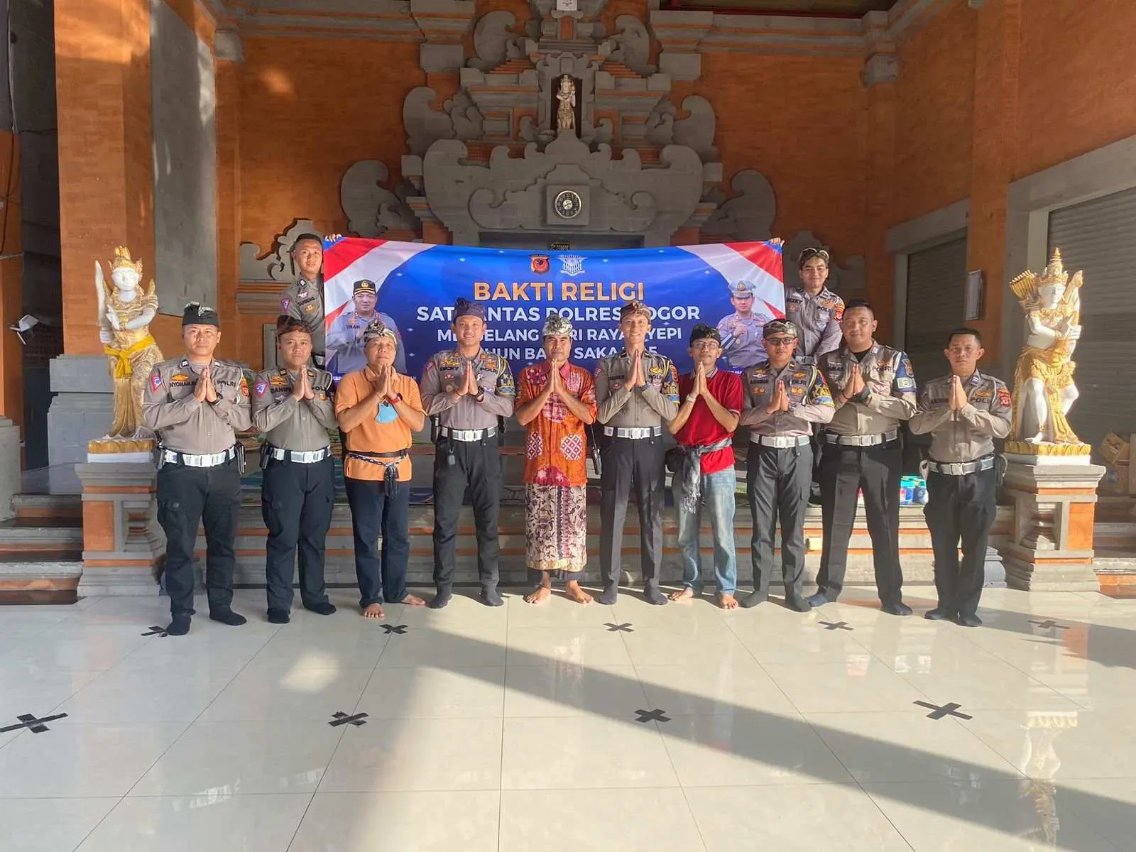Sambut Bulan Suci Ramadhan dan Hari Raya nyepi Sat Lantas Polres Bogor Gelar Bakti Religi