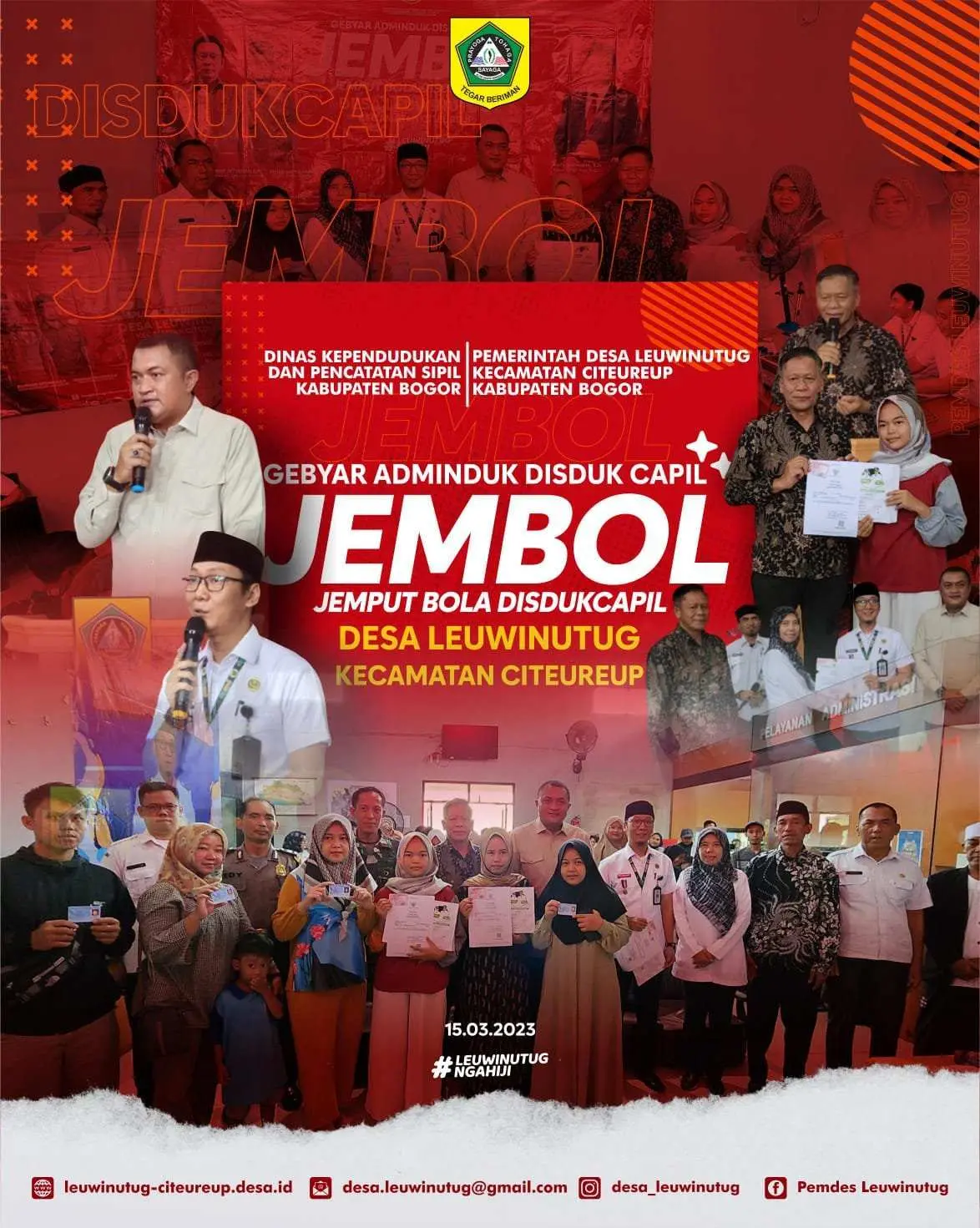 Kolaborasi Disdukcapil dan Pemdes Leuwinutug Pada Gebyar Adminduk Berhasil Cetak 900 Administrasi Kependudukan