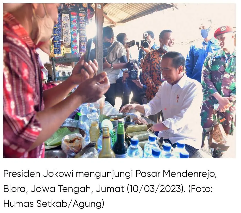 Presiden Jokowi Cek Ketersediaan dan Harga Bahan Pokok Jelang Puasa Ramadhan