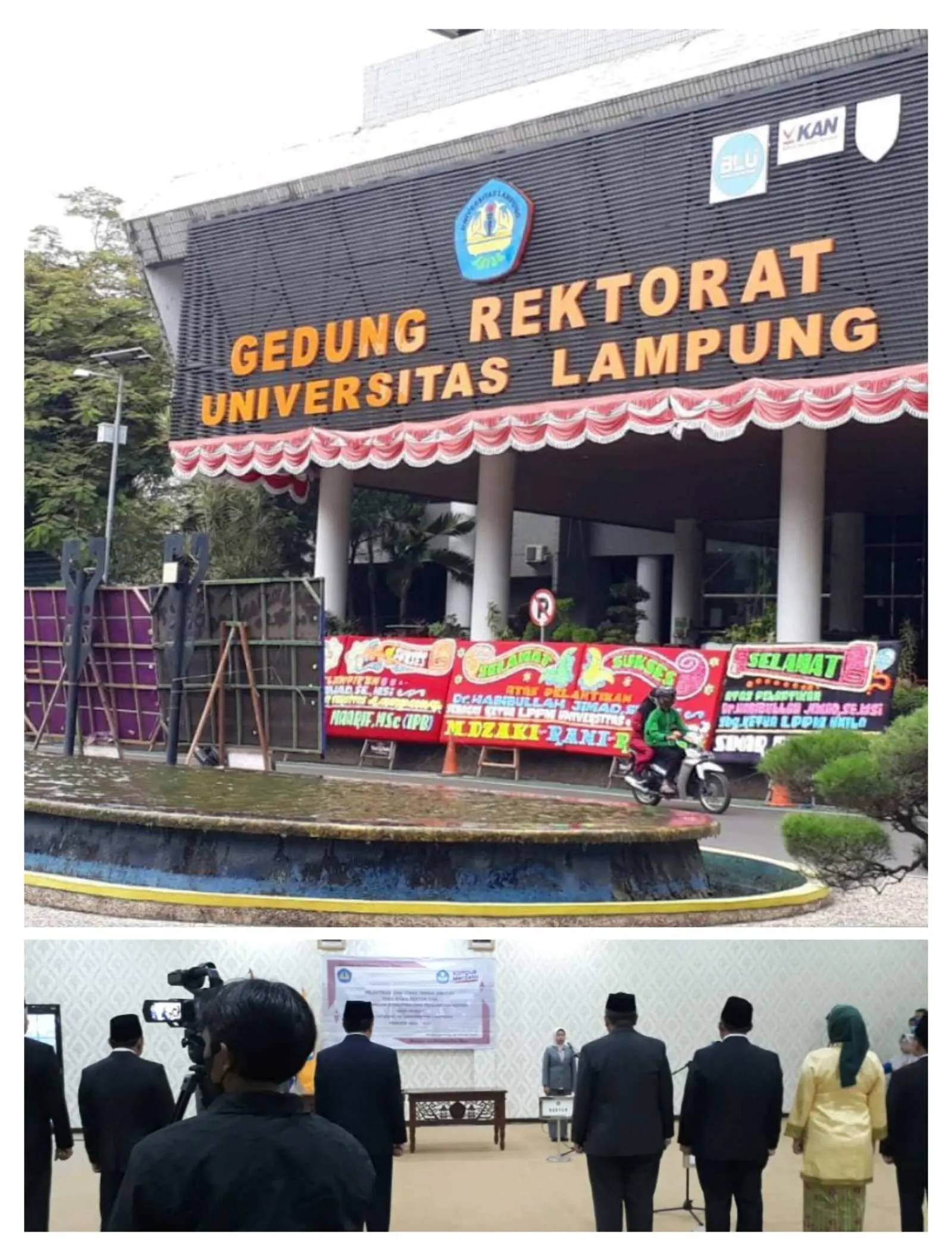 Rektor Baru Unila Lantik Para Wakil Rektor dan Ketua LPPM yang Baru