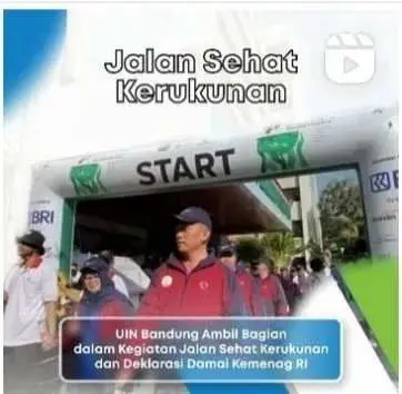 UIN Bandung Ikuti Giat Jalan Sehat Kerukunan dan Deklarasi Damai Kemenag RI