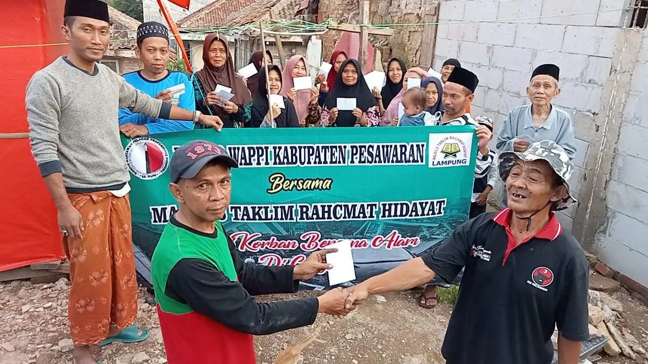 KO-WAPPI Pesawaran Salurkan Bantuan Untuk Masyarakat Cianjur
