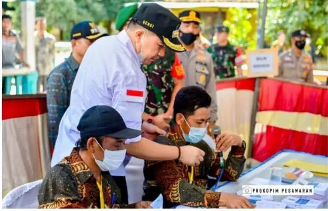 Tinjau Pemilihan Kepala Desa Serentak, Bupati Pesawaran Sampaikan Hal Ini