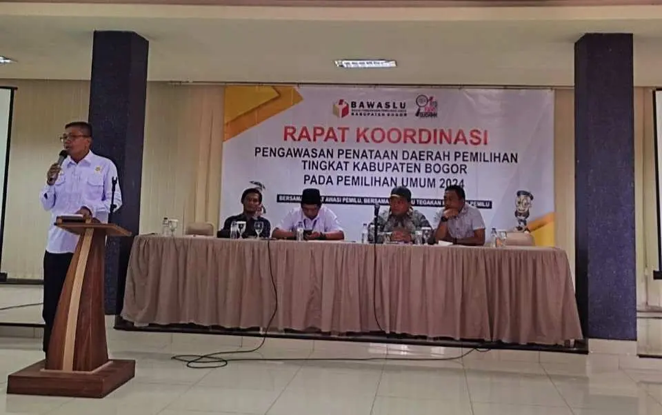 Wacana Perubahan Dapil, Bawaslu Kabupaten Bogor Gelar Rapat Koordinasi dengan Partai Peserta Pemilu