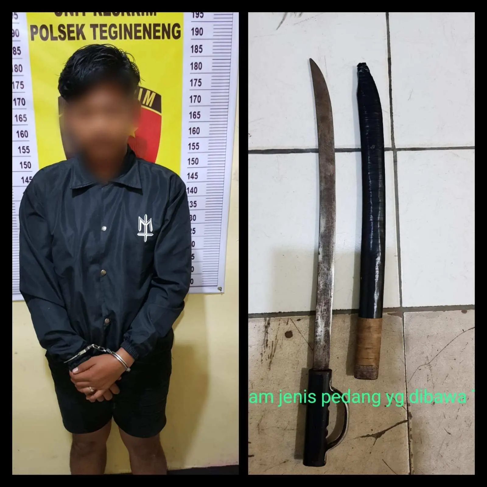 Bawa Pedang Hendak Tawuran Pemuda Tanggung Ini Ditangkap Polisi
