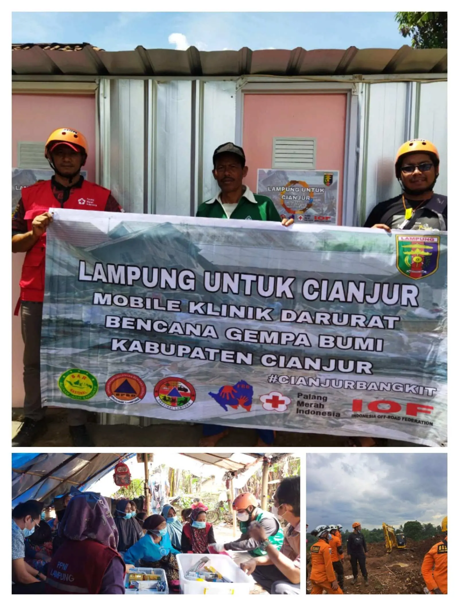 Relawan Lampung Bangun Fasilitas MCK dan Pengobatan Gratis di Lokasi Gempa  Cianjur
