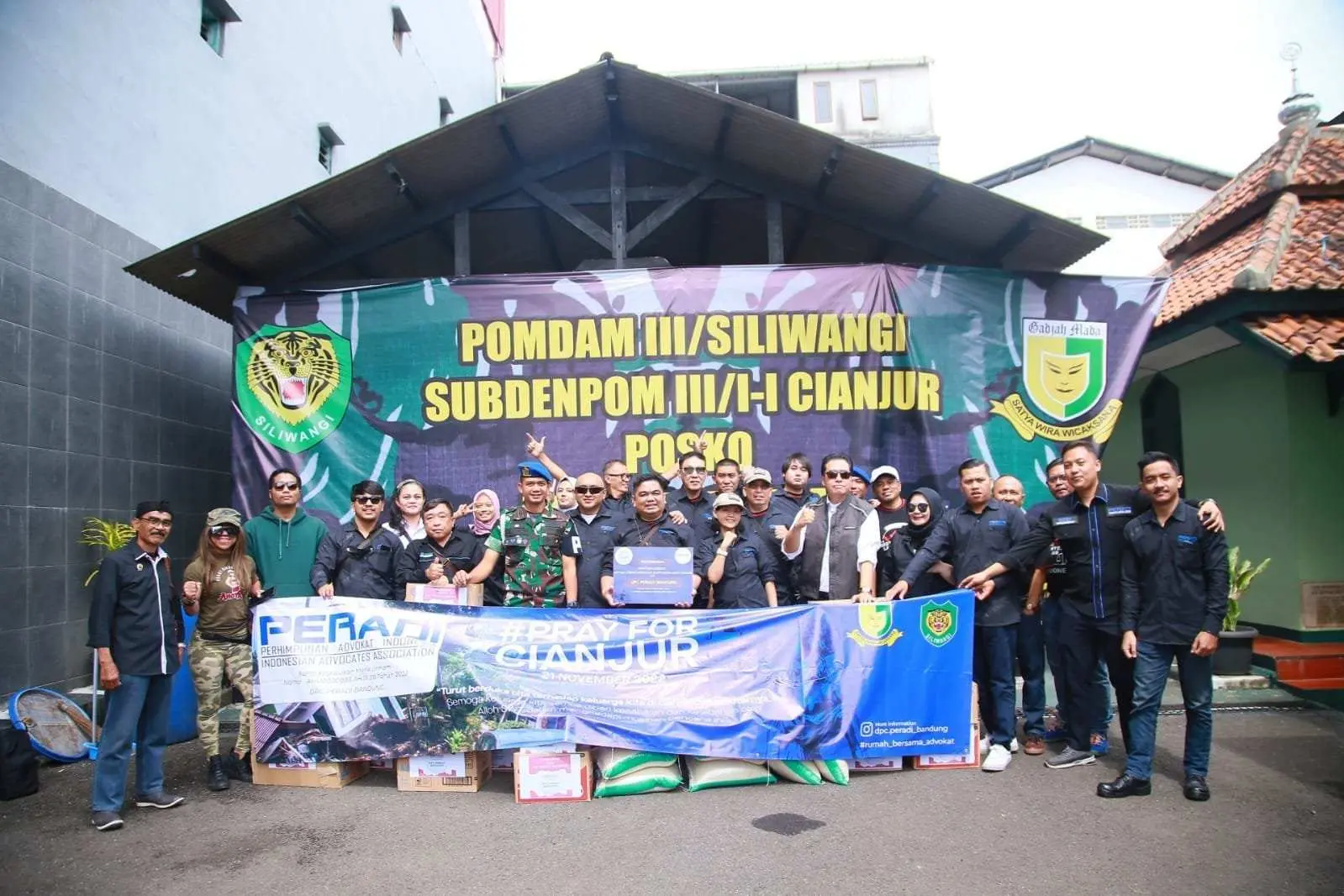 DPC PERADI Bandung Salurkan Bantuan Logistik untuk Korban Gempa Cianjur