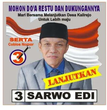 Sarwo Edi Kembali Maju di Pilkades  Desa Kalirejo