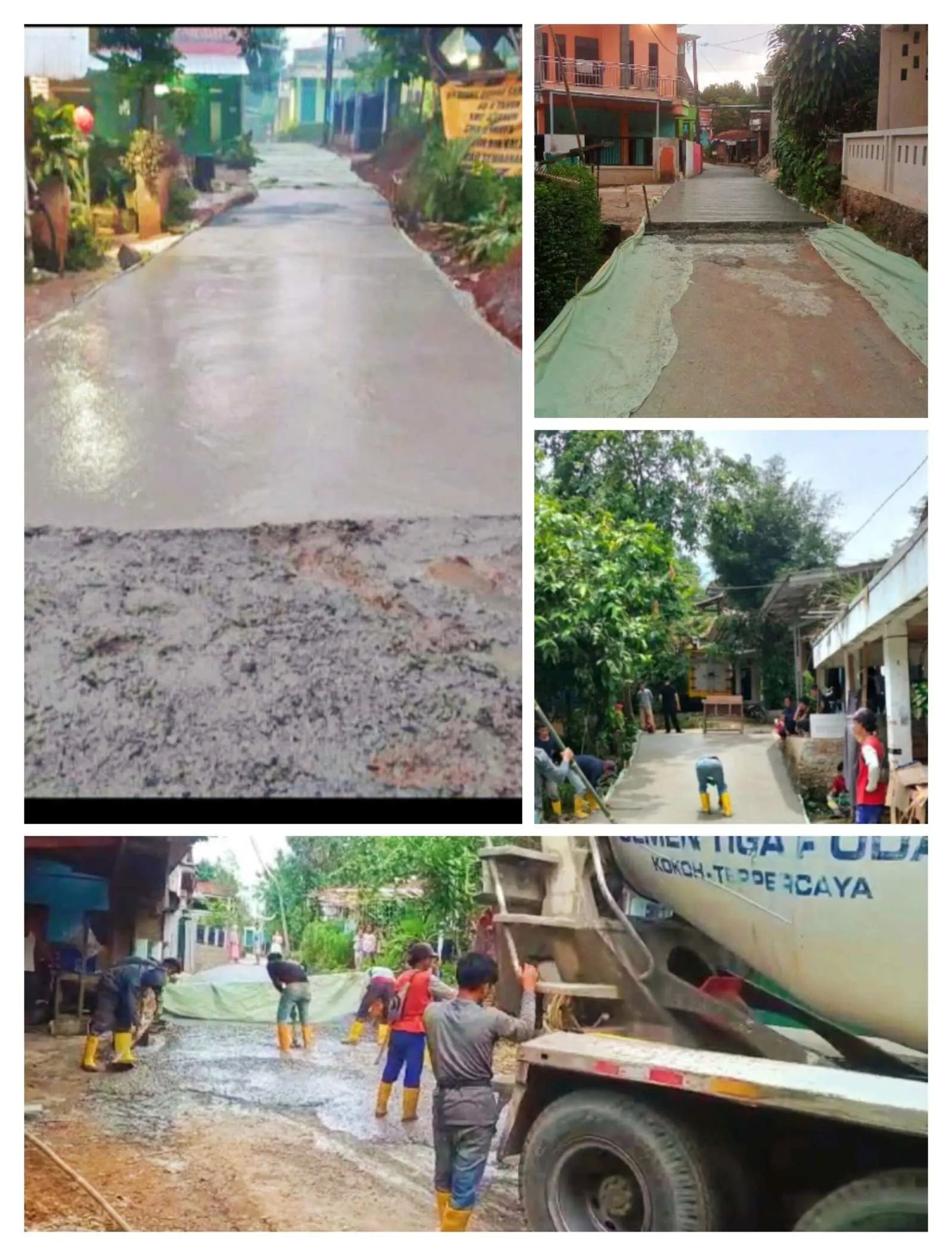 Pemdes Hambalang Bangun Jalan Desa Sepanjang 1.480 Meter, Anggarannya?