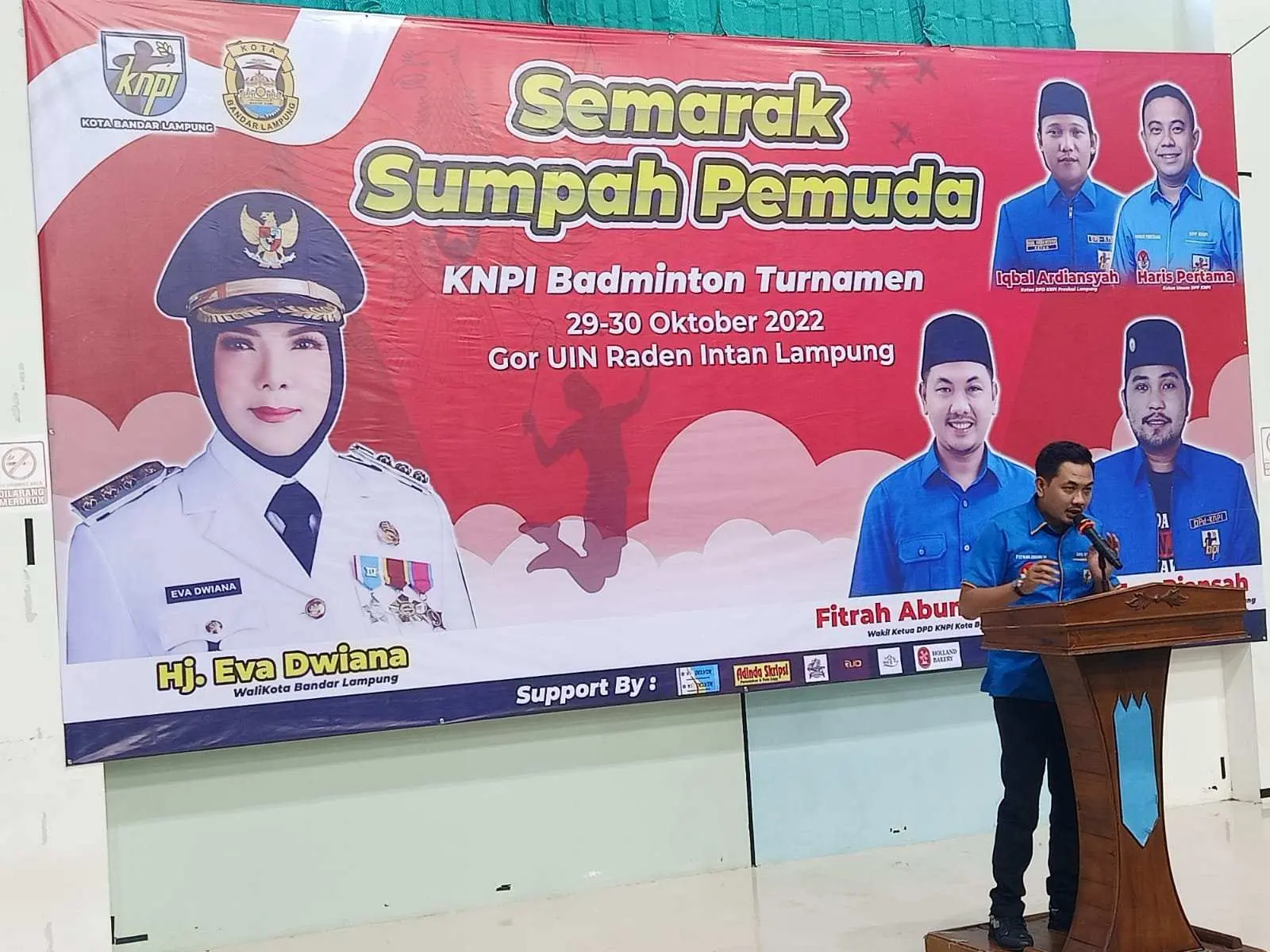 Semarak Sumpah Pemuda, KNPI Kota Bandar Lampung Gelar Turnamen Bulutangkis