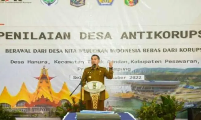 Bupati Pesawaran Hadiri Acara Penilaian Desa Antikorupsi