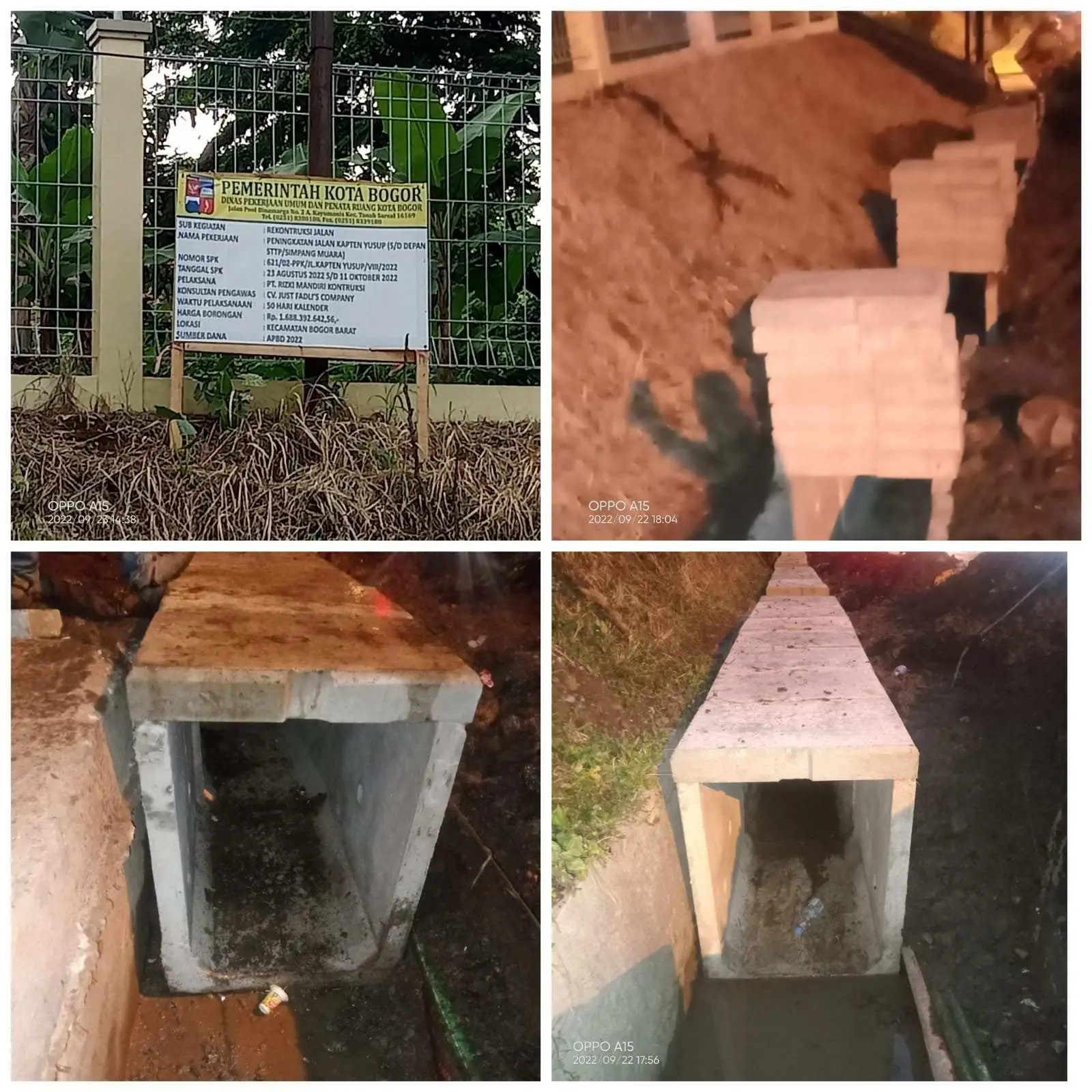 DPD LIRA: Kualitas U-dith pada Peningkatan Jalan Kapten Yusuf Kota Bogor Patut Dipertanyakan