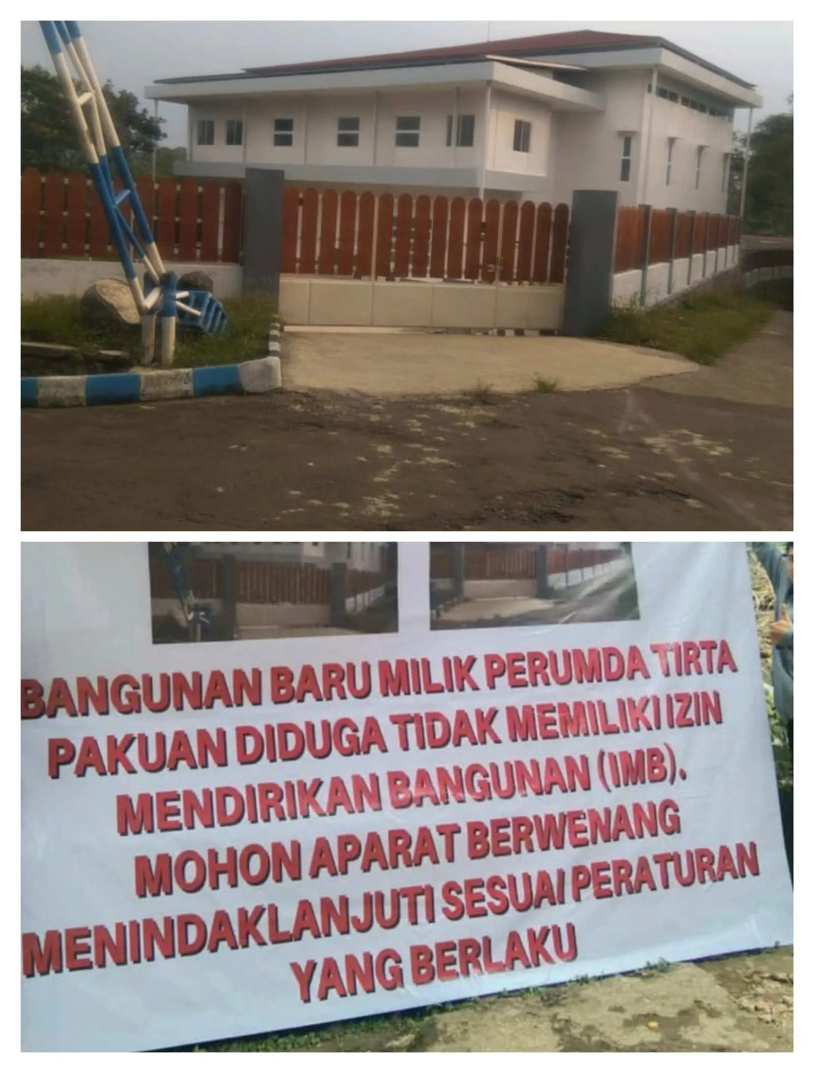 Warga Palasari Tuding Bangunan PDAM Tirta Pakuan Bodong. Humas PDAM dan UPT Tata Bangunan Kompak Bungkam