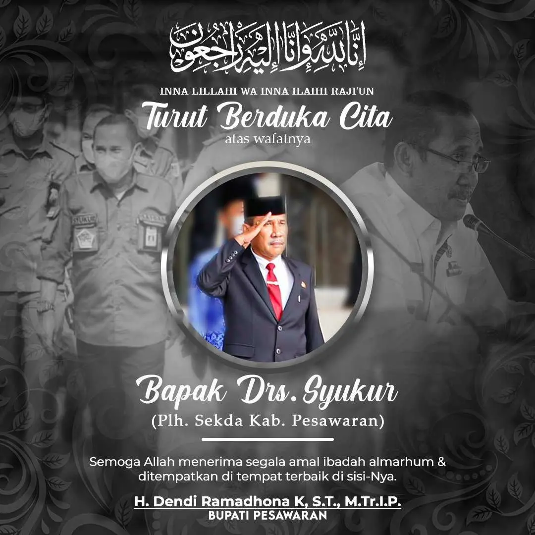 Pesawaran Berduka, Plh Sekda Drs Syukur Meninggal Dunia