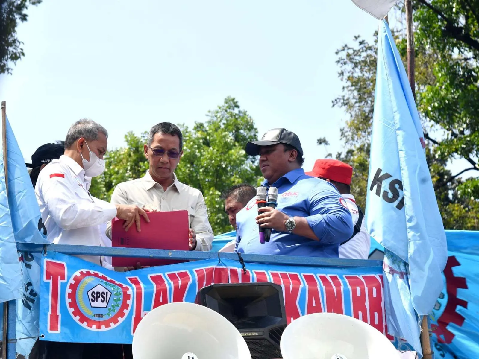 Unjuk Rasa Kenaikan BBM, Kasetpres: Tuntutan Para Buruh Segera ditindaklanjuti