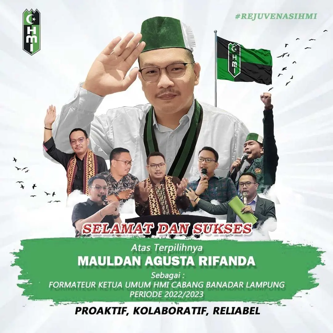 Mauldan Agusta Rifanda Resmi Nakhodai HMI Cabang Bandar Lampung Periode 2022-2023