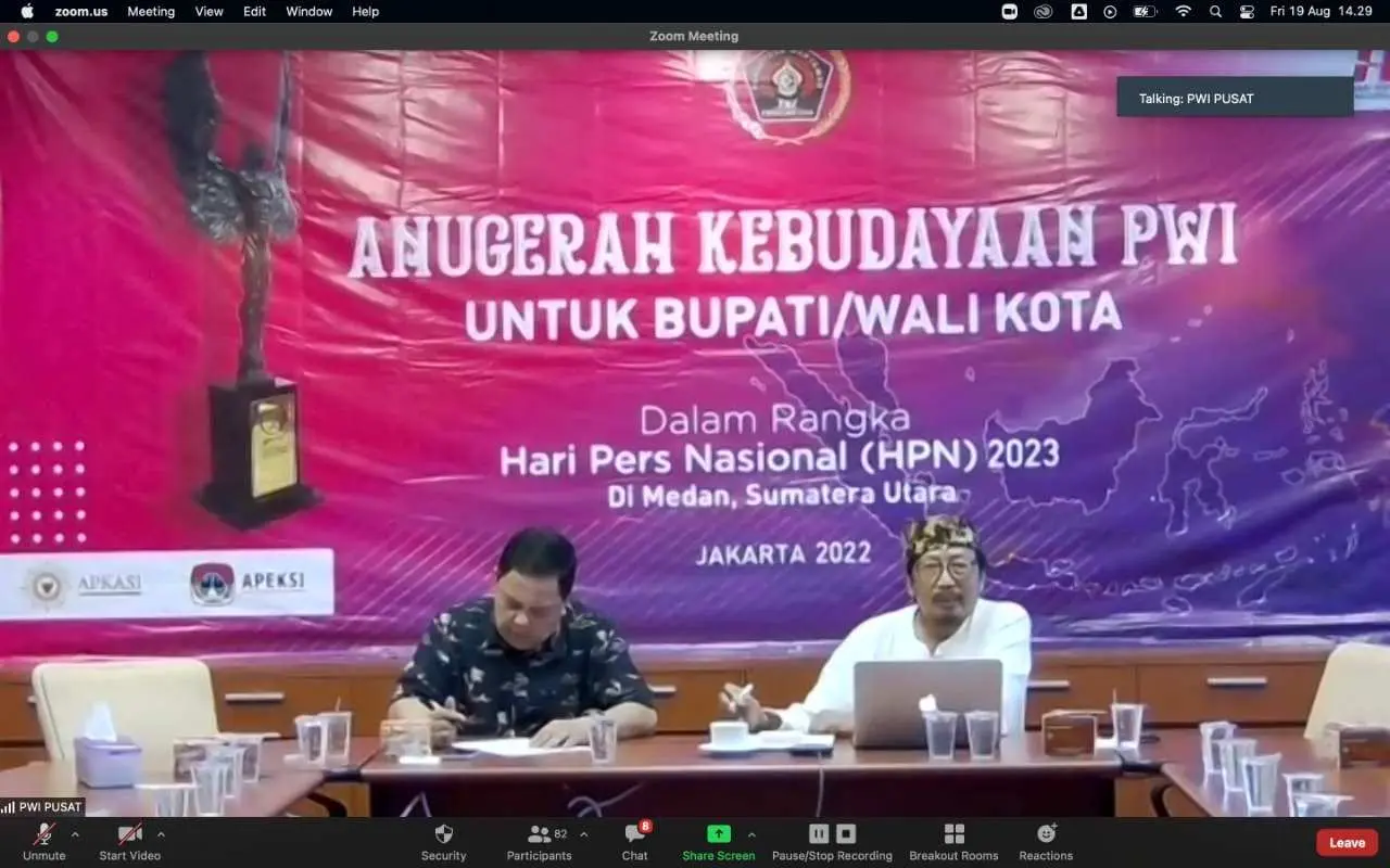 Anugerah Kebudayaan PWI Pusat 2023, Maaf Plt Tak Bisa Ikut
